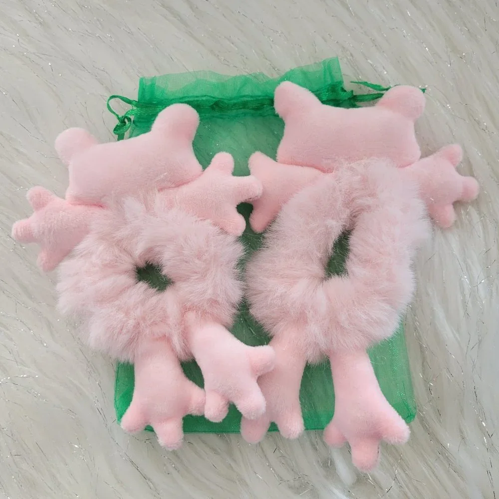 Set of 2 Plush Frog Scrunchies
